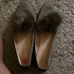 Madden girl flats with puff balls